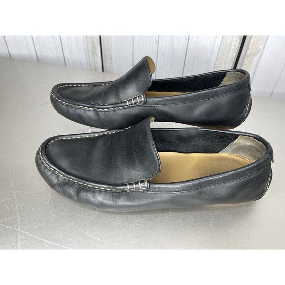Cole Haan Men Tucker Venetian Slip On Driving Loafer Shoes 11M Black Leather - Picture 1 of 8